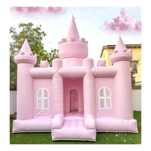 Castillo inflable Pink Bounce House para bodas, fiestas de cumpleaños, reuniones familiares, eventos - Product Image 1