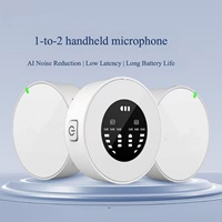 Microphone d'interview sans fil à faible latence (16 ms) avec réduction de bruit IA et écran LED de 1,5 pouce pour enregistrement de conférence – Vente directe usine