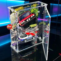 Vitrine de présentation pour voitures miniatures SHP 6 mm en acrylique transparent avec fermeture magnétique et vitrine de collection pour modèles de voitures à l'échelle 1:64