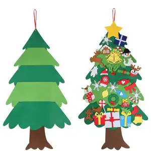 2023 Newest design DIY felt Christmas trees handmade Christmas decorations handing felt Christmas tree for kids