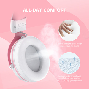 Audífonos para Juegos <span class=keywords><strong>ONIKUMA</strong></span> <span class=keywords><strong>X10</strong></span> Blanco y Rosa, Auriculares Gamer con Micrófono para Computadora Portátil - Product Image 5