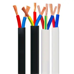 2 Core 3 Core WHITE/BLACK PVC Flex Electrical Cable Round Wire 0.75 1 1.5 2.5mm 3182Y 3183Y H05VV-F NYMHY 100M