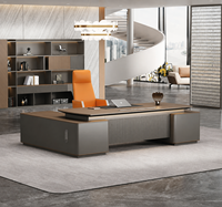 Chaise de bureau moderne réglable à dossier haut en cuir, chaise pivotante de direction pour ensemble table et chaise de bureau