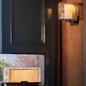 Modern Minimalist Glass Wall Lamp Led <b>Light</b> Source For Home <b>Corridor</b> Ambient Lighting - Product Image 4