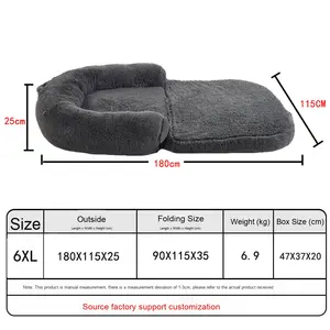 Cama para Perros Grande, Plegable, Lavable, Extraíble, Cómoda, para Todas las Estaciones, Semi-Cerrada, con Diseño Sólido - Product Image 4