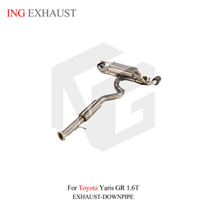 ING Ensemble complet de tuyaux d'échappement en acier inoxydable de haute qualité pour Toyota Yaris GR 1.6T 2020 tuyau de descente résonnant et catback - Product Image 3