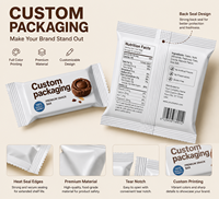Sachets personnalisés imprimés à scellage arrière en Mylar de qualité alimentaire et feuille d'aluminium pour bonbons, chips et noix