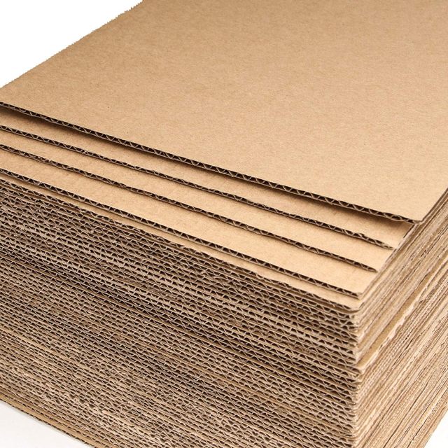 Custom Brown Corrugated Cardboard Sheets Single Wall Cardboard Inserts Flat Cardboard Separators Packing Paper Sheet for Mailing