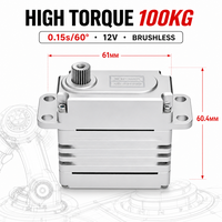 Servomoteur numérique sans balais XQ-POWER XQ-S9100D 100KG à couple élevé, bus série RS485, engrenage en acier inoxydable, bras robotique 12V