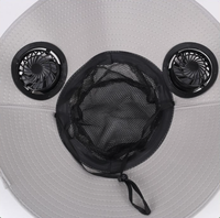 Casquette de baseball d'été respirante en maille polyester avec ventilateur solaire intégré