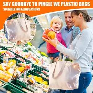 Bag Cotton Custom Logo Printed Eco Recyclable Plain Cotton Canvas Shopping Tote Bag
