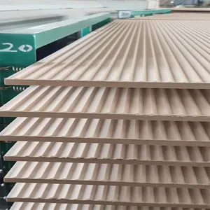 Panel dinding lembut fleksibel melengkung 3D MDF papan untuk dekorasi Interior papan timbul