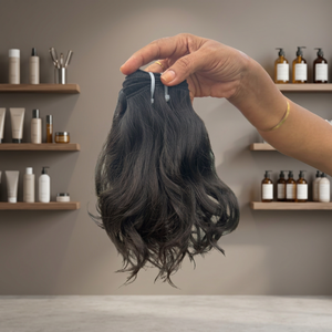 Cheveux humains en gros, cheveux vierges indiens bruts, extensions de cheveux ondulés profonds, bouclés profonds, raides crépus, cheveux humains de temple du sud de l'Inde - Product Image 1