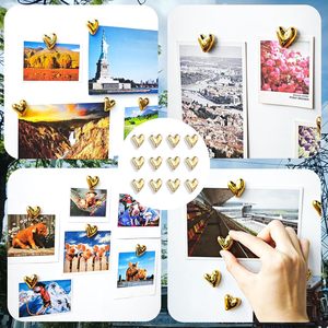 12 Imanes para Refrigerador, Imanes Dorados para Nevera de 0.79 Pulgadas, Pequeños Imanes Decorativos con Forma de Corazón para el Hogar, Cocina y Oficina - Product Image 6