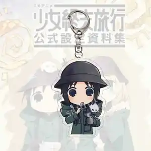 Anime Girls Letzte Tour Acryl Schlüssel bund Kawaii Chito und Yuri Cartoon Figuren Acryl Anhänger Key Chain Rucksack Tasche Charm Schmuck