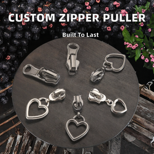Tiradores de Cremallera Personalizados de Aleación de Zinc Sin Níquel con Bloqueo Automático para Bolsos y Carteras con Acabado Plateado - Product Image 2