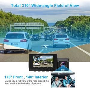 <span class=keywords><strong>Promotion</strong></span> 2.45 pouces 3 objectifs d'enregistrement GPS Mount 4K + 1080P + 1080P HD 2.4GHz WIFI enregistreur de voiture avec mode de stationnement d'enregistrement en boucle - Product Image 4