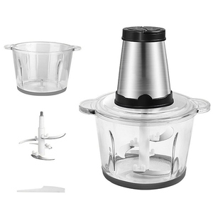 Hachoir à viande électrique <span class=keywords><strong>Homgeek</strong></span> 2L grande capacité domestique en acier inoxydable 2 vitesses 250W mélangeur de cuisine haute puissance - Product Image 1