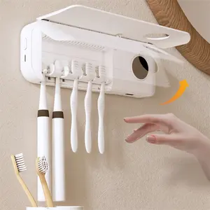 Multifunction wall mounted uv toothbrush sanitizing with cover smart electric toothbrush holder for china manufacturer