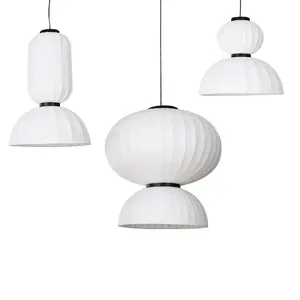 Modern Lantern Pendant Lights Hanglamp Dining Room Lights Danish style Design Rice Paper Living Room Iron White Nordic Lights
