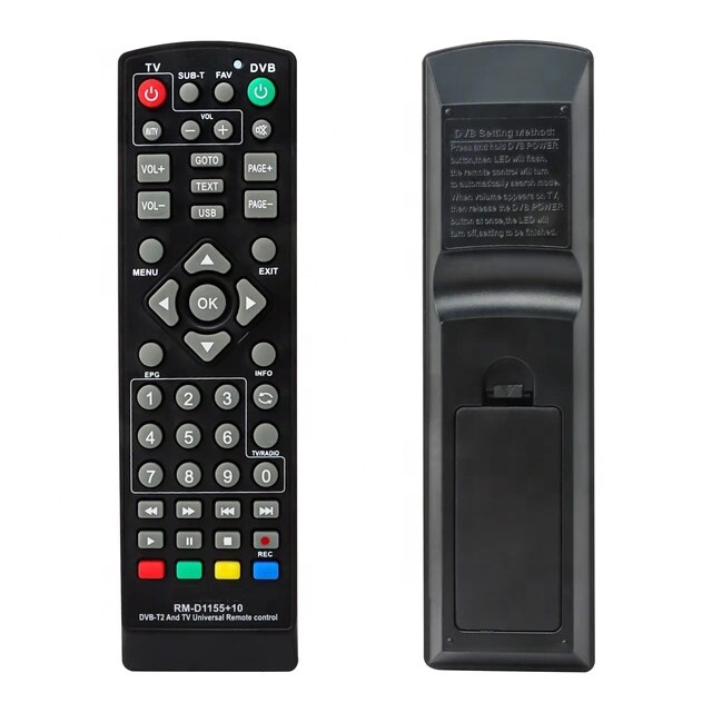 Hostrong Universal TV Box Remote ControlSat Satellite Television Receiver Remote Controller DVB-T2 RM-D1155+10
