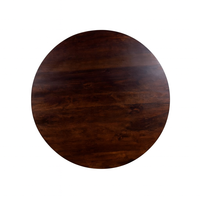 Table à manger en bois de manguier |   Conception moderne pliable faite à la main |   Protections de sol en caoutchouc couleur bois massif brun foncé sur mesure, garantie 3 ans