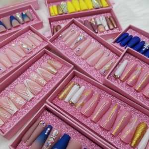 ศุลกากรเด็กเล็บปลอมสาวน้อยน่ารักกดบนเล็บสําหรับวันเกิดสําหรับเด็กผู้หญิงขายส่งกดบนเล็บ - Product Image 3