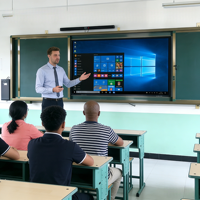 Tableau interactif intelligent à écran tactile LED 4K de haute qualité, processeur Atom double cœur, système d'exploitation Windows/Android, garantie de 3 ans - 100 pouces