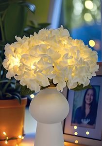 Bouquet d'hortensias artificiels avec lumière LED, fleurs artificielles pour la maison, le bureau, les fêtes, les mariages, les anniversaires - Product Image 2