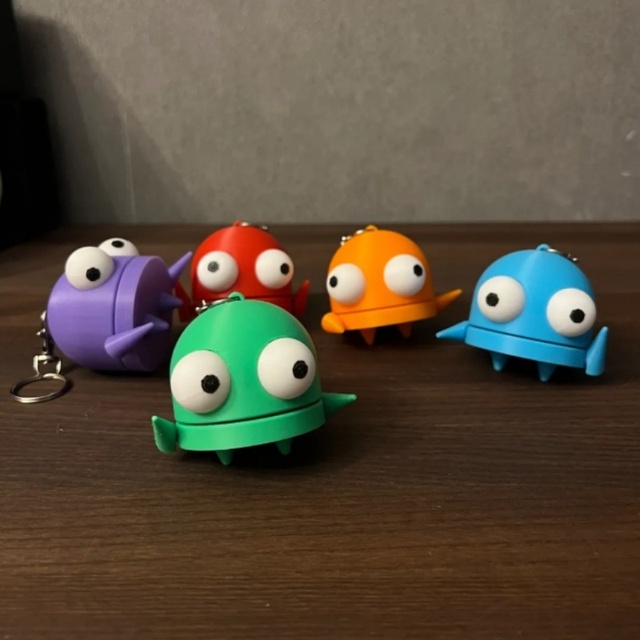 Hot Sale REPO Cartoon Robot Figure 3D Printed PLA Customizable Keychain Ornaments Toy with Metal Key Ring Promotional