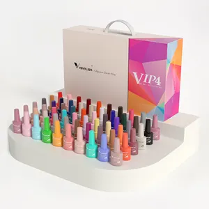 Oem kit de cores de venalisa vip 4, mais novo kit de gel, caixa de presente de polimento privada, conjunto de labelsalon, 2022