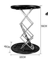 Stand d'exposition pliable en tissu tendu en aluminium, comptoir de promotion de luxe, table