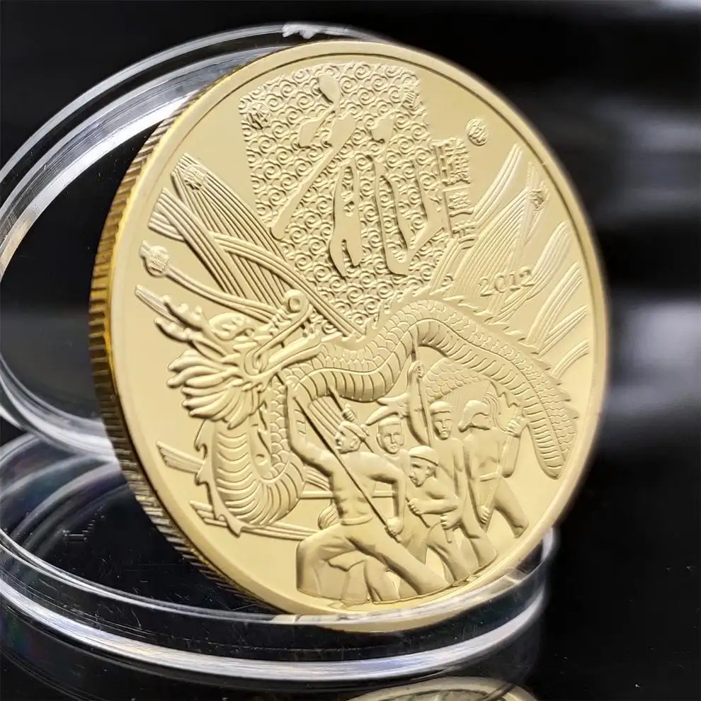 Koin Ulang Tahun baja tahan karat logam kuningan kosong kustom peringatan antik koin emas/koin emas tua