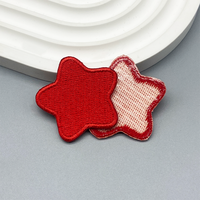 Étiquettes de vêtements brodées personnalisées à coudre, logo de marque, tissu en toile, broderie 3D, support adhésif thermocollant - Accessoires vestimentaires