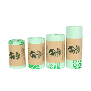 Biodegradable <span class=keywords><strong>bio</strong></span> degradable OK compost compostable almidón de maíz ecológico Plástico Residuos basura bolsa de basura en rollos - Product Image 1