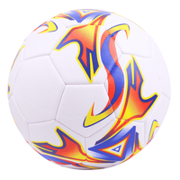 Ballon de football Aiju personnalisé avec logo, taille 4/5, en cuir PVC durable, cousu à la machine, pour le divertissement et la promotion