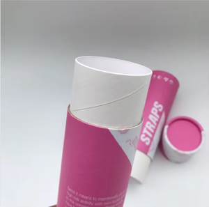 100% Biodegradable de grado alimenticio Natural Kraft contenedor hecho a mano cilindro cartón tarro de papel para cosméticos crema embalaje - Product Image 2