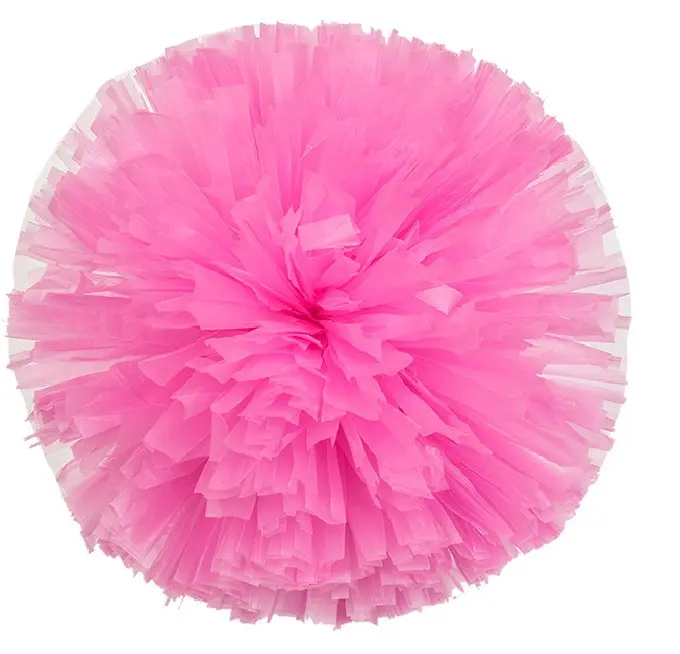 Pink Cheerleading Fabric Pom Poms For Kids Boy Girl Adults School Sports Games Team Spirit Cheerleading Pom