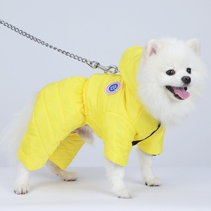 מעיל חורף חם לכלבים, עמיד למים, עם קפוצ'ון, חליפת שלג מלאה נגד רוח עם טבעת D, מתאים לכלבים קטנים, בינוניים וגדולים - Product Image 4