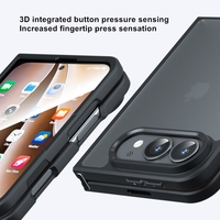 Coque de téléphone mate anti-traces de doigts pour iPhone Duo TPU+PC, coque hybride translucide TPU+PC antichoc pour iPhone 18 Fold