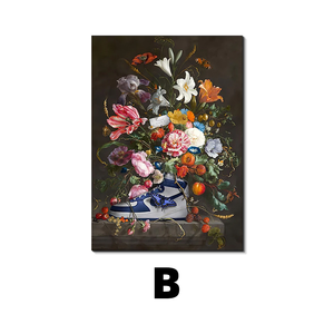 Hiện đại dọc bức tranh tường sơn dầu vải handpainted hoa thiết kế sinh thái thân thiện ban đầu hiên phòng khách trang trí treo - Product Image 4