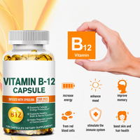 Capsules de vitamine B12 en gélules molles SPL OEM, compléments alimentaires pour l'humeur, l'énergie, la santé cardiaque et cérébrale, capsules de vitamine B12 en gélules molles