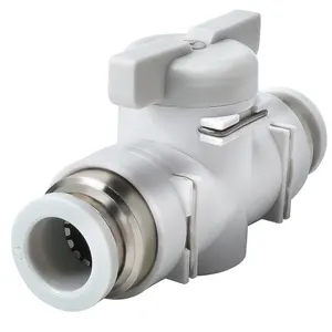 Chinese Manufacturer Plastic Pneumatic Parts Quick Push In Air Pipe Connector Shot Off Turn On Ball Valve Pneumatic Connector