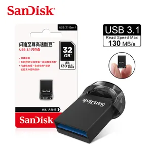 Sandisk Ultra Fit Usb 3.1 Flash Drive CZ430 USB Drive 16GB 32GB 64GB 128GB 256GB Pendrive Memory Stick For Desktop