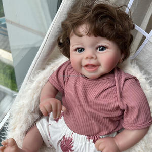 Poupée Vivienne Baby Reborn de 20 pouces pour filles, jouet doux peint à la main pour nouveau-né, poupée de mode <span class=keywords><strong>avec</strong></span> <span class=keywords><strong>cheveux</strong></span> enracinés - Product Image 3