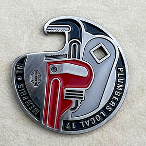 Hình Dạng Tùy Chỉnh Kim Loại Dập Nổi Men Vòng Thách Thức Đồng Xu Với Bia & Chai Mở Biểu Tượng Tùy Chỉnh Letterpress In Lưu Niệm - Product Image 2