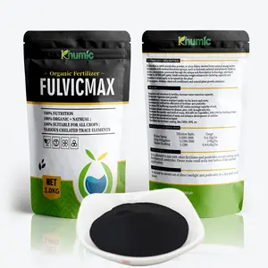 Fertilizante orgánico Foliar "fullvicmax", producto mineral soluble en agua al 100%, en polvo con ácido fulvico