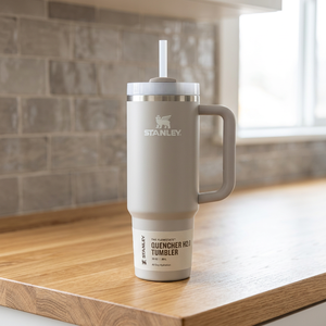 Gray Stainless Steel Tumbler with Handle and <b>Straw</b> 30 Oz Vacuum <b>Cup</b> Mug for Cold Drink Travel 12-24 Hours Thermal Insulation - Product Image 2