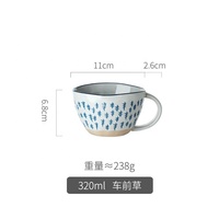 도매 목회 빈티지 거친 도자기 세라믹 도자기 머그잔 구호 에나멜 머그잔