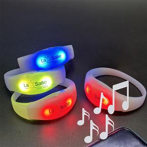 音楽活性化LEDブレスレットハロウィーングローデコレーションパーティー用品卒業とラマダンライトアップリストバンド - Product Image 6